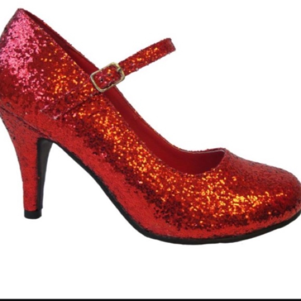 Red glitter Mary Janes size 9/10